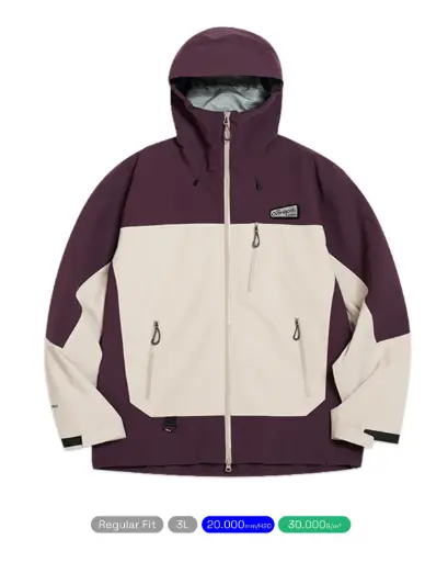 Drop Shell Jacket (Beige/Burgundy)